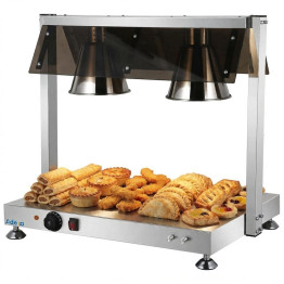 Commercial Buffet Food Warmer with Gantry 2x GN1/1 Heated Base & 2 Infrared Heat Lamps 1kW | CaterEq CEFYT512