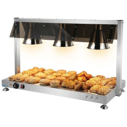 Commercial Buffet Food Warmer with Gantry 3x GN1/1 Heated Base & 3 Infrared Heat Lamps 1.5kW | CaterEq CEFYT513