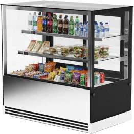 Display Showcase Merchandiser Fridge 545 Litres 2 Shelves 1500×700×1200mm Black & Stainless Steel | CaterEq CEHL1500ER2