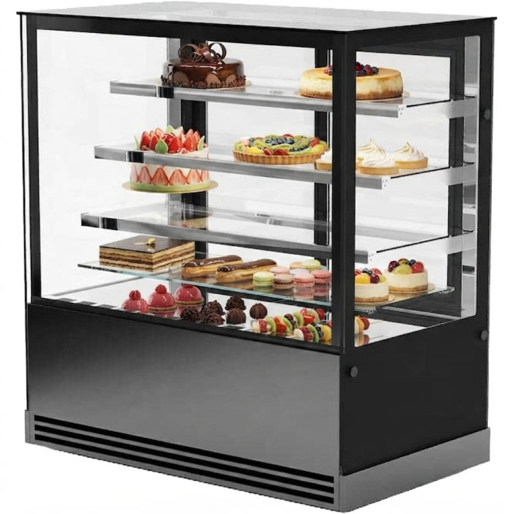 Cake Display Showcase 1500mm 3 Shelves Black | CaterEq CEHL1500ER3B