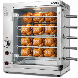 Commercial Electric Multipurpose Chicken & Kebab Rotisserie Oven 5 Rods 3kW 760x380x700mm | CaterEq CEKTE5T Commercial Electric Multipurpose Chicken & Kebab Rotisserie Oven 5 Rods 3kW 760x380x700mm | CaterEq CEKTE5T