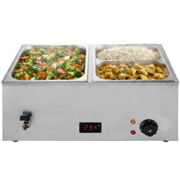 Commercial Bain Marie with 2x1/2Gn Pans and Lids | CaterEq CEM502