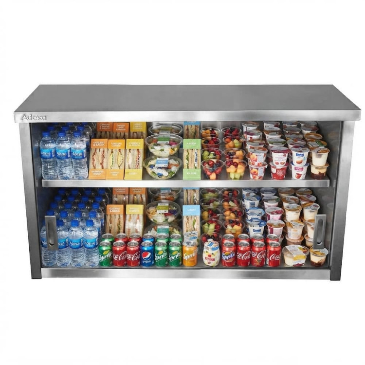 Commercial Wall Cabinet Cupboard Glass Doors Stainless Steel 1500x400x650mm | CaterEq CESWCGD150402 Commercial Wall Cabinet Cupboard Glass Doors Stainless Steel 1500x400x650mm | CaterEq CESWCGD150402