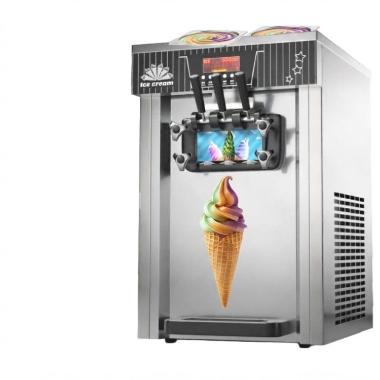 Commercial Upright Soft Serve Ice Cream Machine 18-20L/H 1300W R290 Twin Flavour | CaterEq CEZBBQL168 Commercial Upright Soft Serve Ice Cream Machine 18-20L/H 1300W R290 Twin Flavour | CaterEq CEZBBQL168