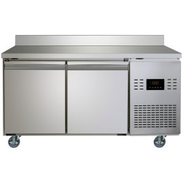 Commercial 2 Door Counter Fridge - Stainless Steel Prep Fridge 1349×700×950mm (Energy Class A) | CaterEq CESUP102 Commercial 2 Door Counter Fridge - Stainless Steel Prep Fridge 1349×700×950mm (Energy Class A) | CaterEq CESUP102