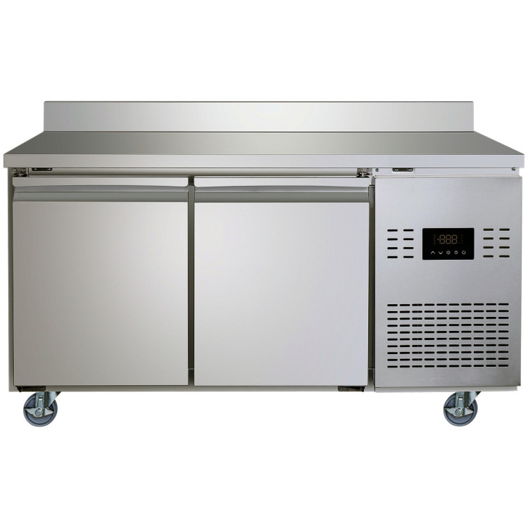 Commercial 2 Door Counter Fridge - Stainless Steel Prep Fridge 1349×700×950mm (Energy Class A) | CaterEq CESUP102 Commercial 2 Door Counter Fridge - Stainless Steel Prep Fridge 1349×700×950mm (Energy Class A) | CaterEq CESUP102
