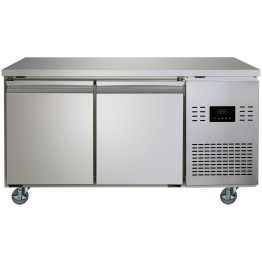 Commercial 2 Door Counter Fridge - Stainless Steel Prep Fridge 1349×700×850mm (Energy Class A) | CaterEq CESUP114 Commercial 2 Door Counter Fridge - Stainless Steel Prep Fridge 1349×700×850mm (Energy Class A) | CaterEq CESUP114