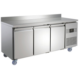 Commercial 3 Door Counter Fridge - Stainless Steel Prep Fridge 1794×700×950mm (Energy Class A) | CaterEq CESUP104 Commercial 3 Door Counter Fridge - Stainless Steel Prep Fridge 1794×700×950mm (Energy Class A) | CaterEq CESUP104