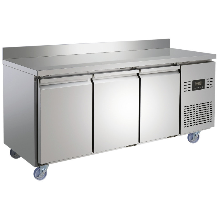 Commercial 3 Door Counter Fridge - Stainless Steel Prep Fridge 1794×700×950mm (Energy Class A) | CaterEq CESUP104