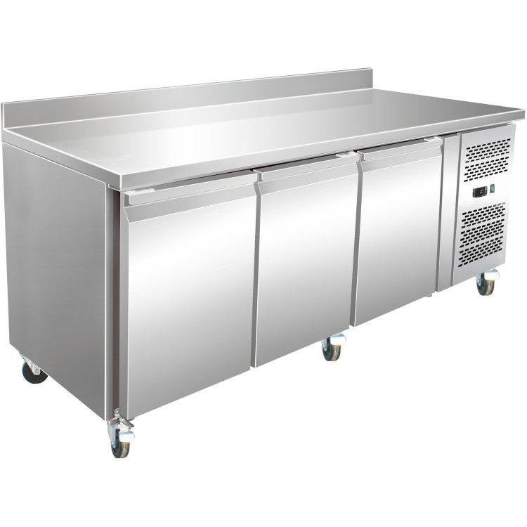 Commercial Freezer Counter with Upstand 3 Doors Depth 700mm | CaterEq CETHP3200BTEC