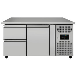 Commercial Refrigerated Counter 260L 1 Door 2 Drawers GN1/1 1360 x 700 x 860mm | CaterEq CETHP2120TNEC