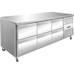 Commercial Refrigerated Counter 6 Drawers Depth 700mm | CaterEq CETHP3160TNEC