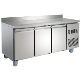 Commercial Refrigerated Counter with Upstand 3 Door 334L 1794 x 600 x 950mm Fan Assisted Cooling | CaterEq CESUP210 Commercial Refrigerated Counter with Upstand 3 Door 334L 1794 x 600 x 950mm Fan Assisted Cooling | CaterEq CESUP210