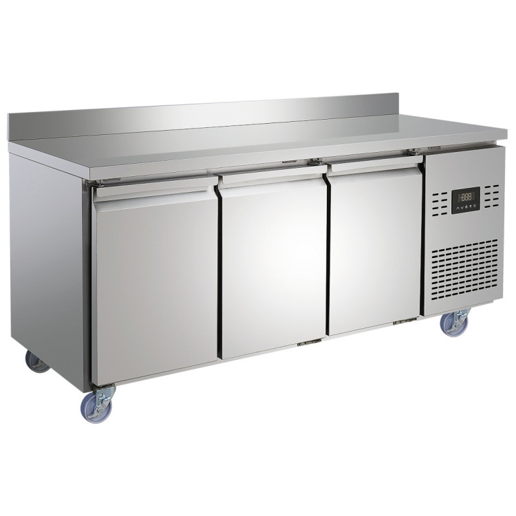 Commercial Refrigerated Counter with Upstand 3 Door 334L 1794 x 600 x 950mm Fan Assisted Cooling | CaterEq CESUP210