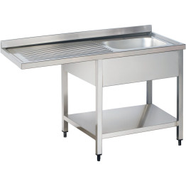 Commercial Sink for Dishwashers 1 Bowl Right Bottom Shelf Splashback 1400x600x950mm | CaterEq CEYLS146SBR1 Commercial Sink for Dishwashers 1 Bowl Right Bottom Shelf Splashback 1400x600x950mm | CaterEq CEYLS146SBR1