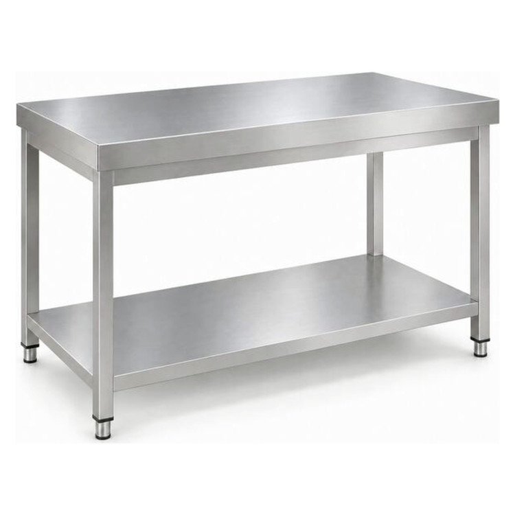 Commercial Stainless Steel 2 Tier Work Table 1000 x 600 x 850mm | CaterEq CEQNH66005 Commercial Stainless Steel 2 Tier Work Table 1000 x 600 x 850mm | CaterEq CEQNH66005