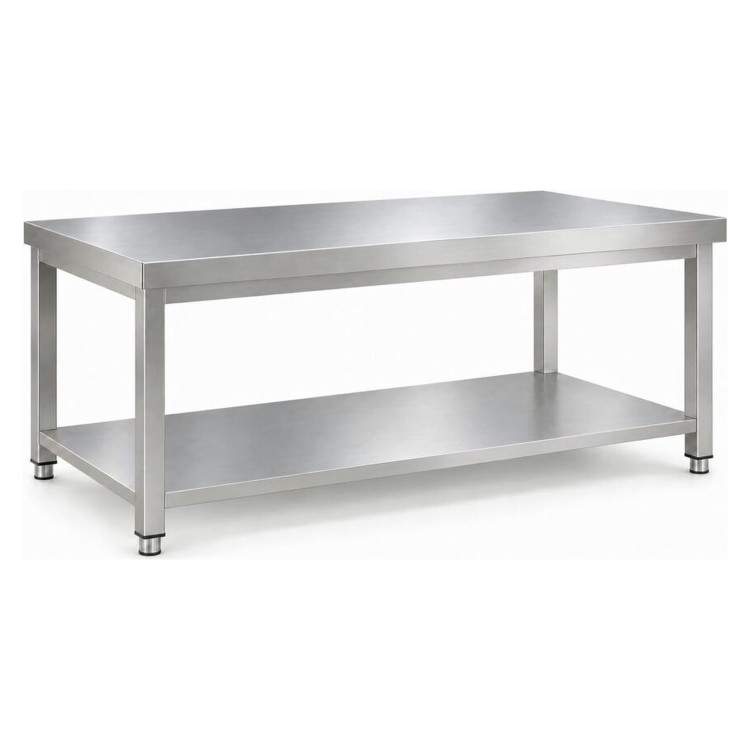 Commercial Stainless Steel 2 Tier Work Table 2000 x 600 x 850mm | CaterEq CEQNH66015 Commercial Stainless Steel 2 Tier Work Table 2000 x 600 x 850mm | CaterEq CEQNH66015