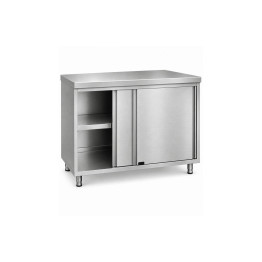 Commercial Stainless Steel Sliding Door Floor Cupboard 800x700x850mm | CaterEq CEQNH322