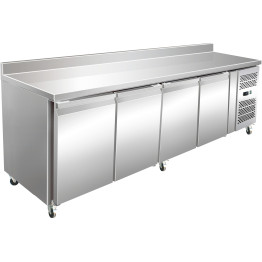 Professional Refrigerated Counter with Upstand 4 Doors Depth 600mm | CaterEq CETHSNACK4200TNEC