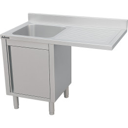 Stainless Steel Single Bowl Sink Unit with Right Drainer & Cabinet 1200×700×950mm | CaterEq CEYLC127SBL1